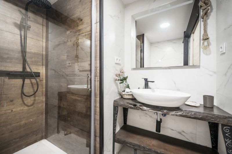 Wall-Mounted Fixtures in a Minimalist Shower