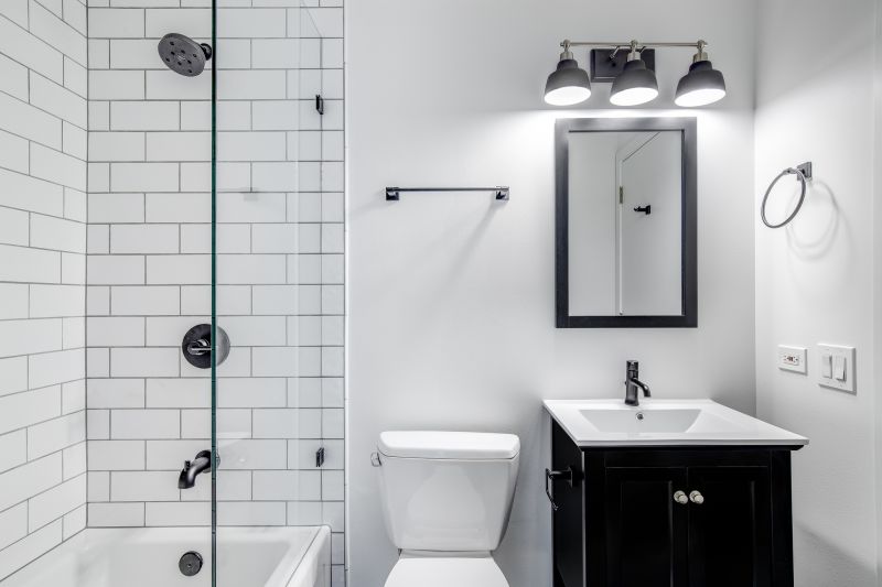 Dark Matte Fixtures in a Bright Shower